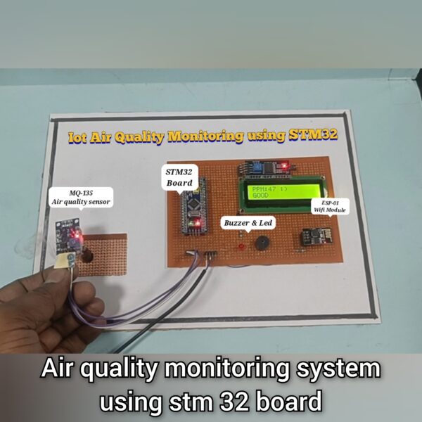 Air quality monitoring system using iot STM 32 Board